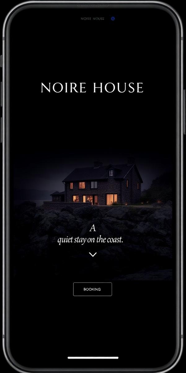 Noire House — mobile mockup